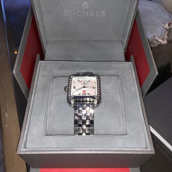 Michele Diamond Deco Mother of Pearl Watch main image 8